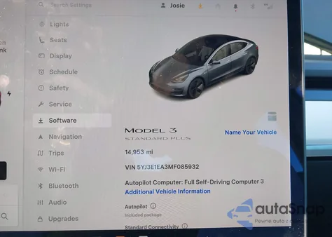 2021 Tesla Model 3 Standard Range Plus Rear-Wheel Drive from USA, damaged, VIN 5YJ3E1EA3MF085932
